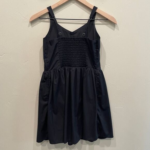 Abercrombie Kids Girls Drop Waist Poplin Skater Dress in Black - Size: 11/12 - Picture 2 of 8